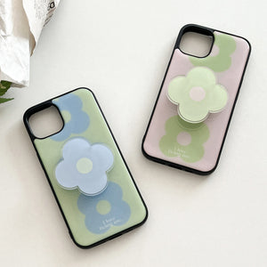 [Mademoment] Flower Drops Gradation Design Bumper Phone Case