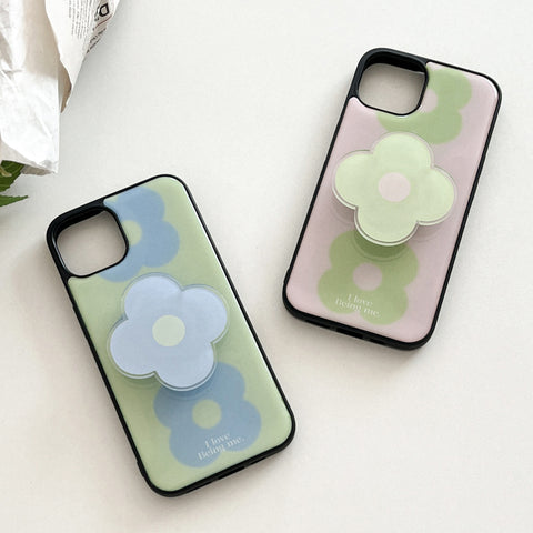 [Mademoment] Flower Drops Gradation Design Bumper Phone Case