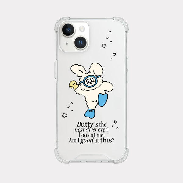 [Mademoment] Best Diver Butty Design Clear Phone Case (3 Types)