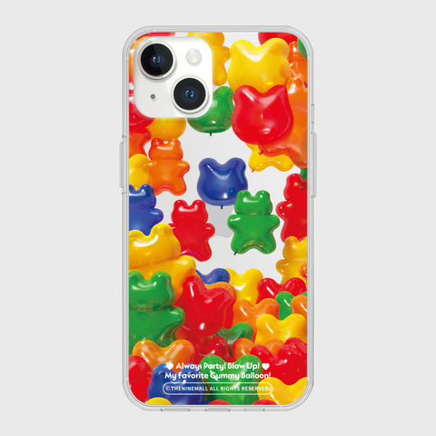 [THENINEMALL] Gummy Balloon Party Clear Phone Case (4 types)