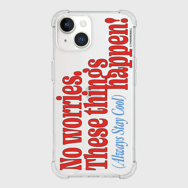 [THENINEMALL] Vintage No Worries Clear Phone Case (3 types)