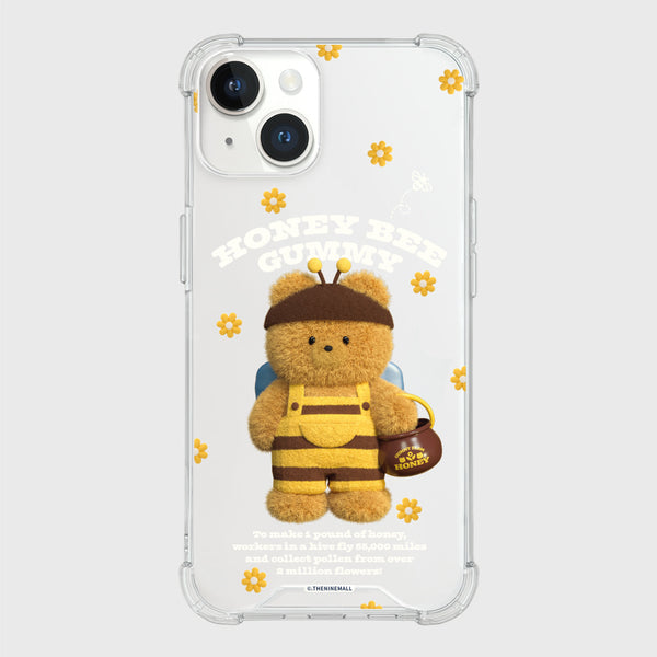 [THENINEMALL] Honey Bee Gummy Clear Phone Case (3 types)