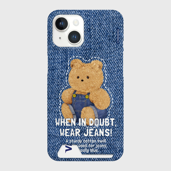 [THENINEMALL] Denim Gummy Hard Phone Case (2 types)