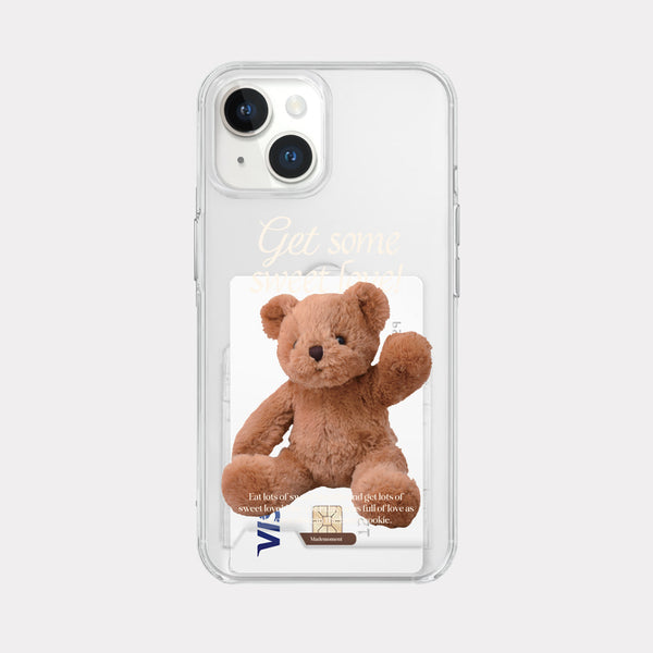 [Mademoment] Sweet Some Teddy Design Clear Phone Case (3 Types)