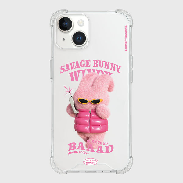 [THENINEMALL] Puffer Bad Windy Clear Phone Case (3 types)