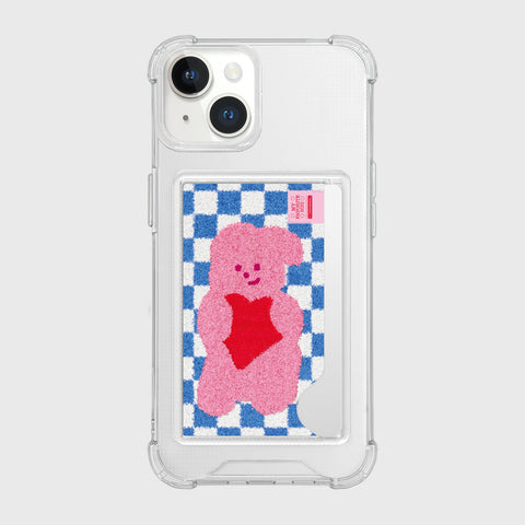 [THENINEMALL] Windy Checkerboard Rug Clear Phone Case (1 type)