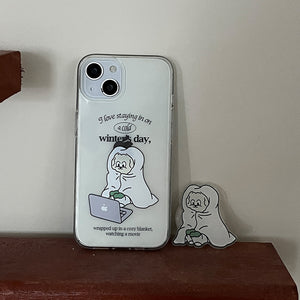 [Mademoment] Rest At Home Butty Design Clear Phone Case (3 Types)