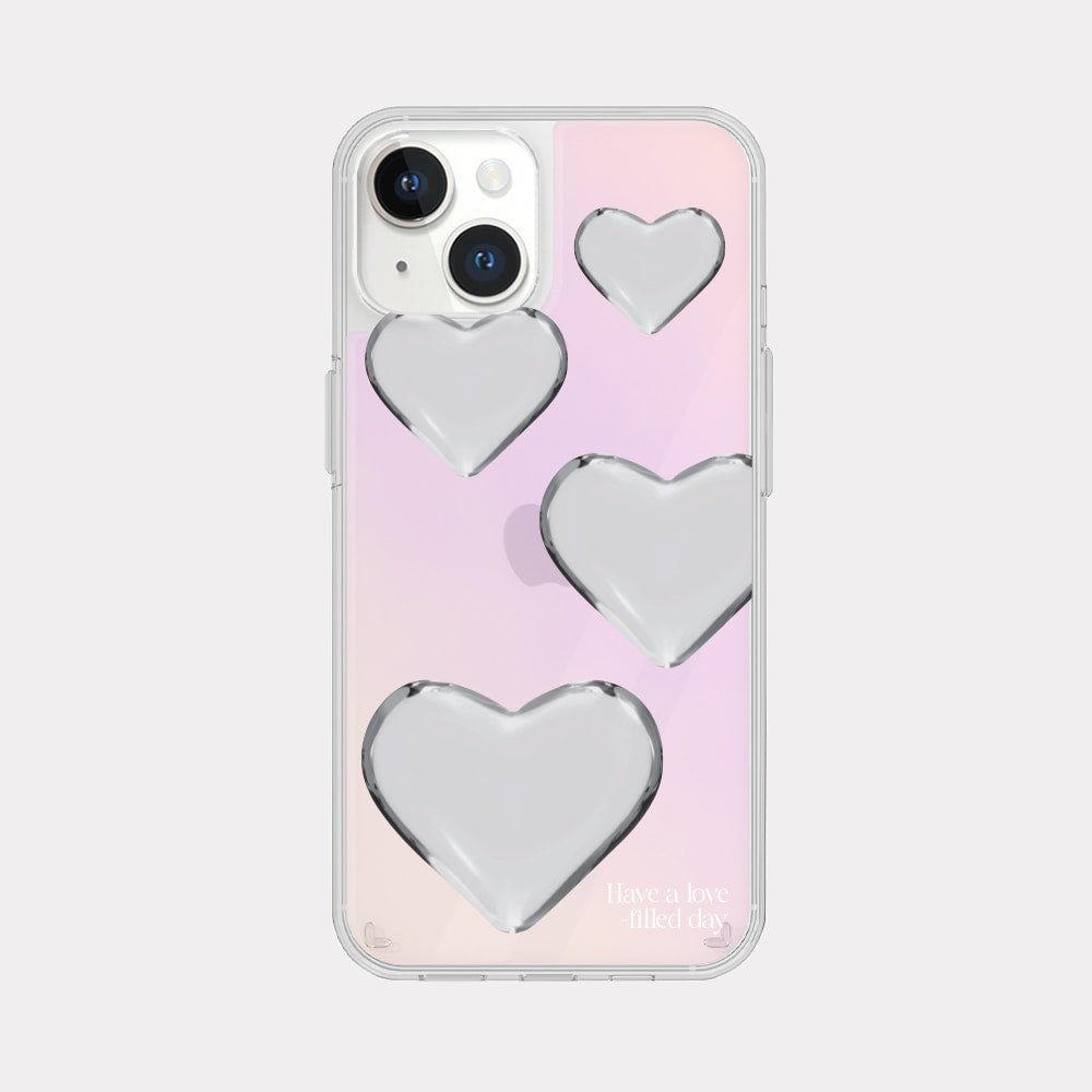 [Mademoment] Love Filled Day Design Glossy Mirror Phone