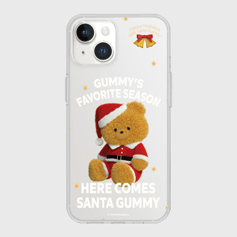 [THENINEMALL] Here Comes Santa Gummy Clear Phone Case (3 types)