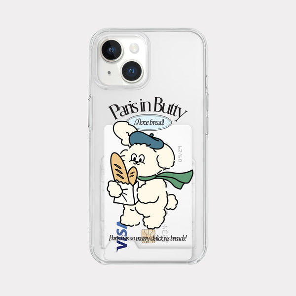 [Mademoment] Parisian Butty Design Clear Phone Case (4 Types)