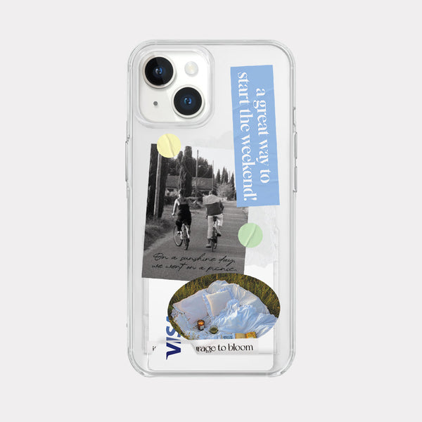 [Mademoment] Spring Moments Sticker Design Clear Phone Case (3 Types)