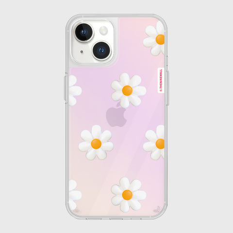 [THENINEMALL] Marguerite Flower Pattern Mirror Phone Case