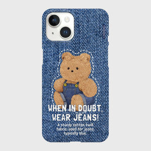 [THENINEMALL] Denim Gummy Hard Phone Case (2 types)