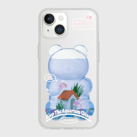 [THENINEMALL] Gummy Fish House Clear Phone Case (3 types)