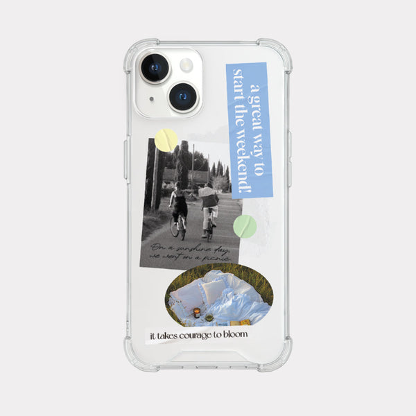 [Mademoment] Spring Moments Sticker Design Clear Phone Case (3 Types)