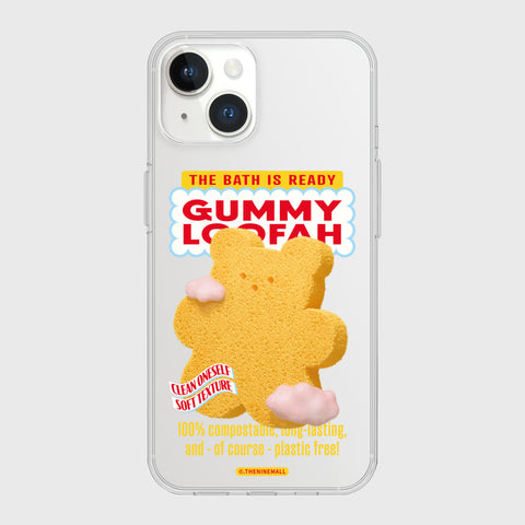[THENINEMALL] Loofah Gummy Clear Phone Case (3 types)