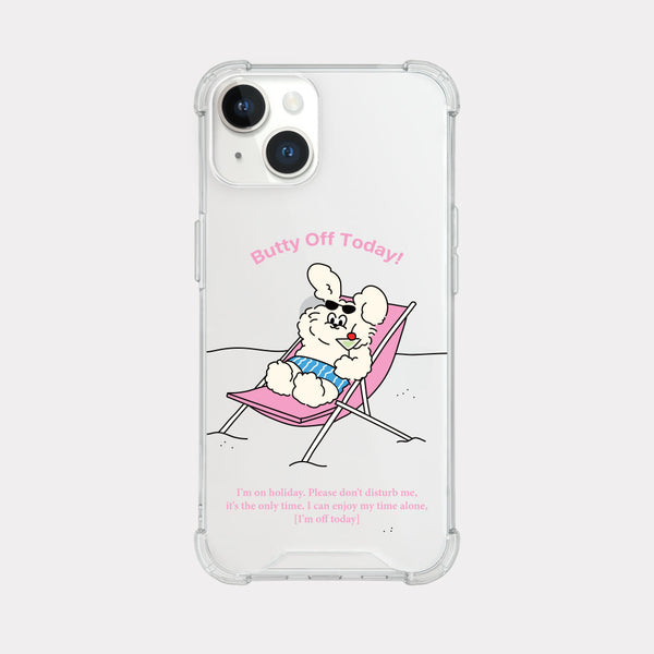 [Mademoment] Off Today Butty Design Clear Phone Case (3 Types)