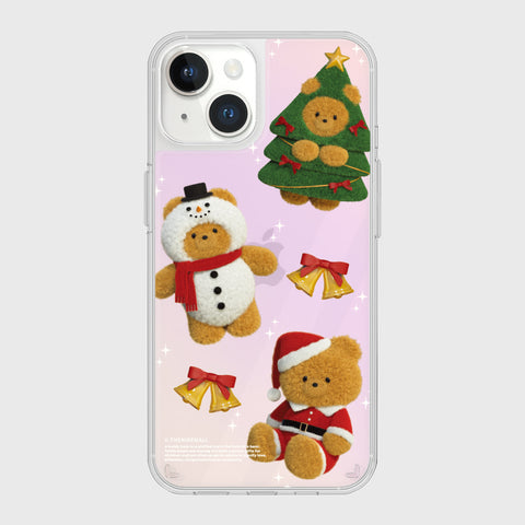 [THENINEMALL] Pattern Happy Holiday Gummy Mirror Phone Case