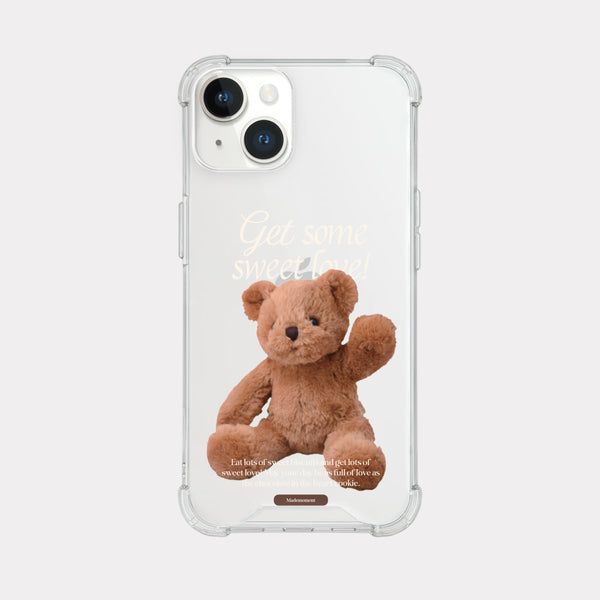 [Mademoment] Sweet Some Teddy Design Clear Phone Case (3 Types)