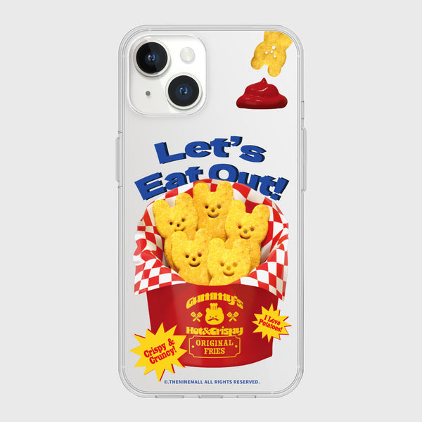 [THENINEMALL] Smile Gummy Fries Clear Phone Case (3 types)