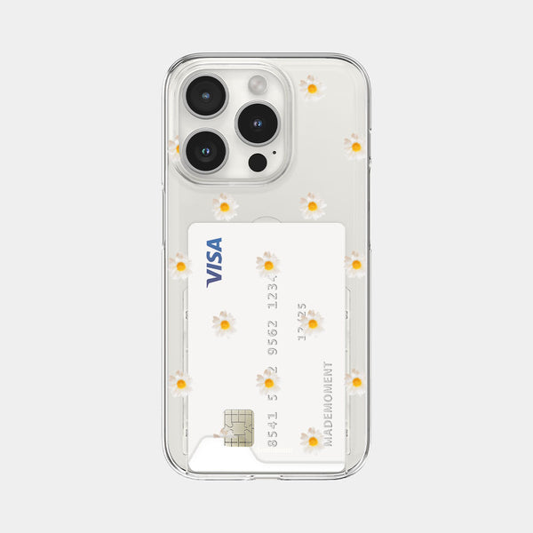 [Mademoment] Pure Daisy Pattern Design Clear Phone Case (3 Types)