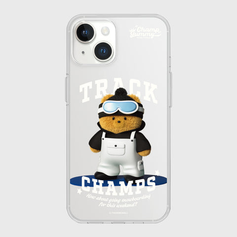 [THENINEMALL] Snowboarder Gummy Clear Phone Case (3 types)