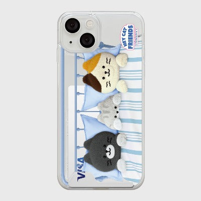 [THENINEMALL] Good Night Hey Cat Clear Phone Case (3 types)