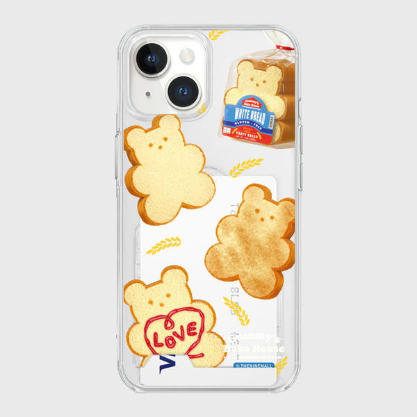 [THENINEMALL] Pattern Bread Gummy Clear Phone Case (3 types)