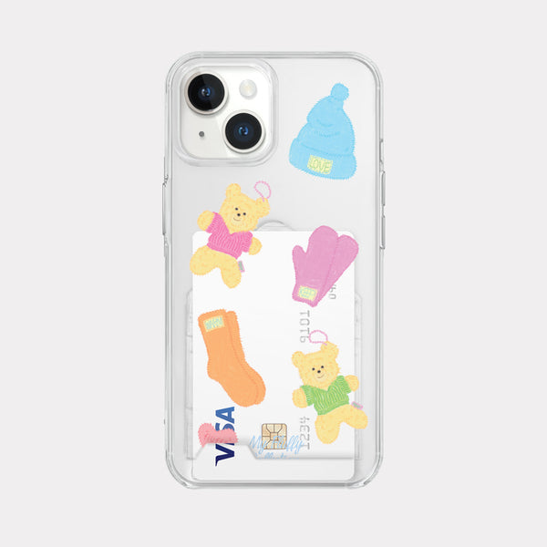 [Mademoment] My Fluffy Collection Design Clear Phone Case (3 Types)