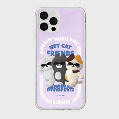 [THENINEMALL] Sunglasses Hey Cat Mirror Phone Case