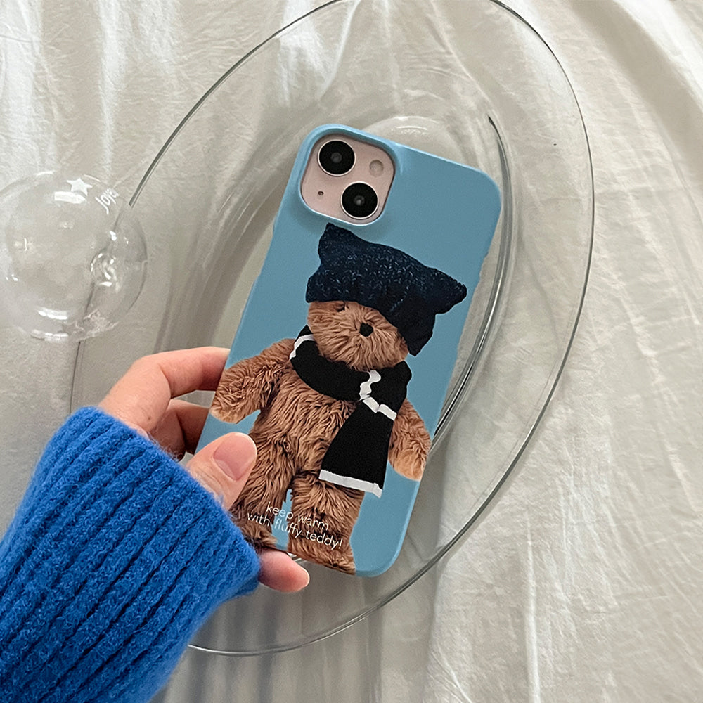 [Mademoment] Winter Fluffy Teddy Design Phone Case