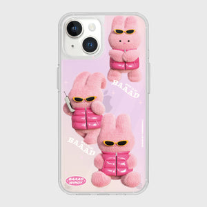 [THENINEMALL] Pattern Puffer Bad Windy Mirror Phone Case