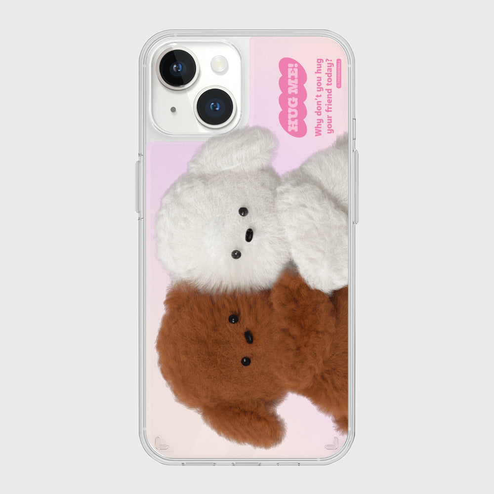 [THENINEMALL] Big Hug Puppy Mirror Phone Case