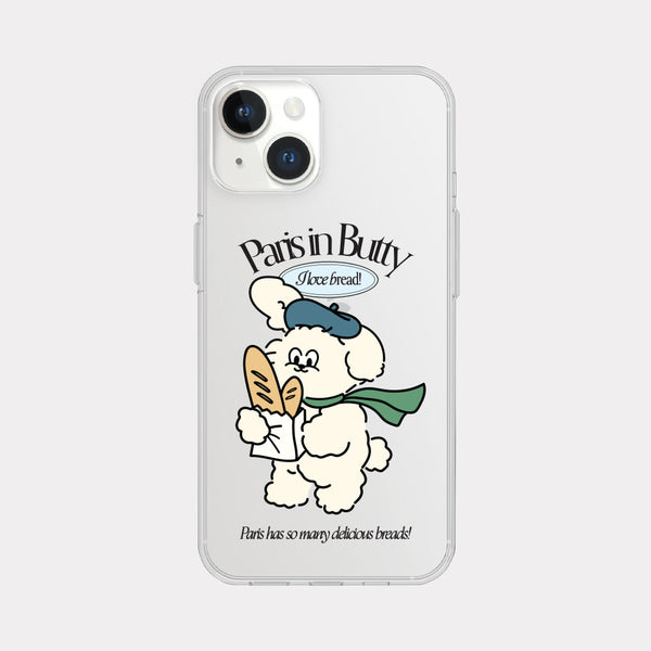 [Mademoment] Parisian Butty Design Clear Phone Case (4 Types)