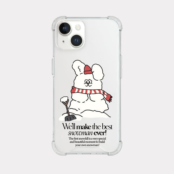 [Mademoment] Build Snowman Butty Design Clear Phone Case (3 Types)