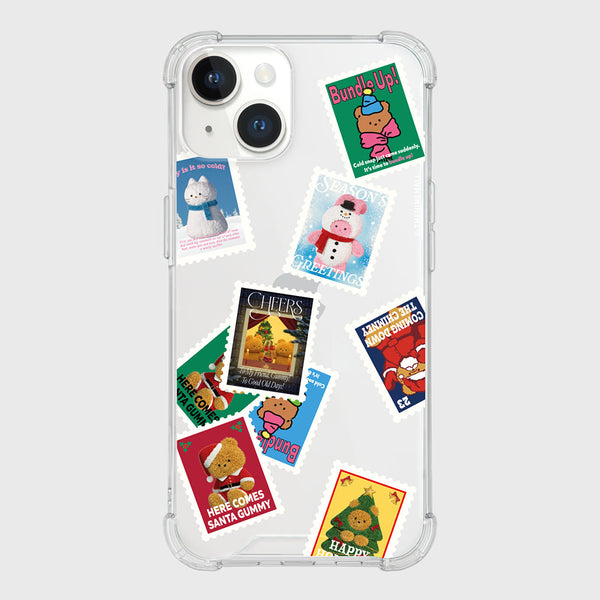 [THENINEMALL] Holiday Seal Sticker Clear Phone Case (3 types)