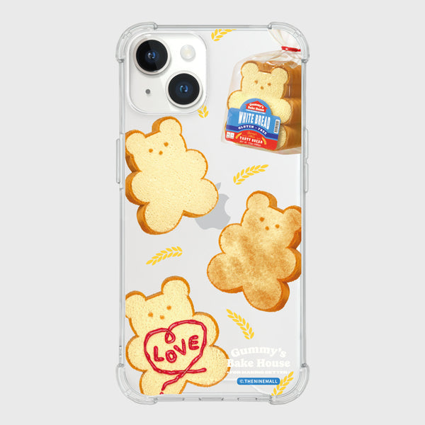 [THENINEMALL] Pattern Bread Gummy Clear Phone Case (3 types)