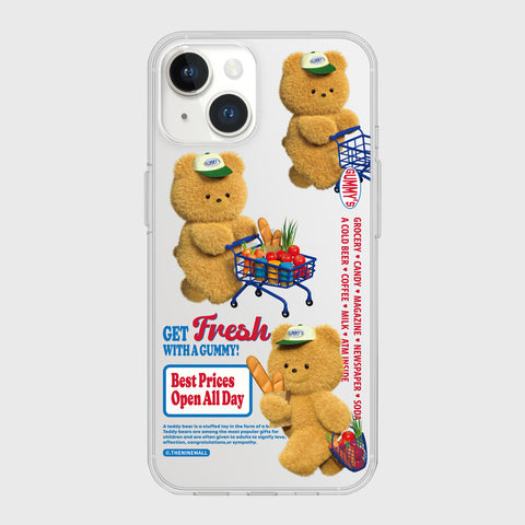 [THENINEMALL] Pattern Gummys Fresh Market Clear Phone Case (3 types)