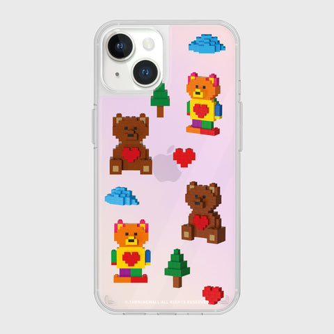 [THENINEMALL] Pattern Cube Gummy Mirror Phone Case