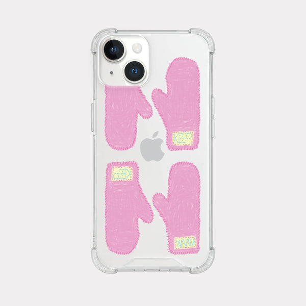 [Mademoment] Keep Warm Mittens Design Clear Phone Case (3 Types)