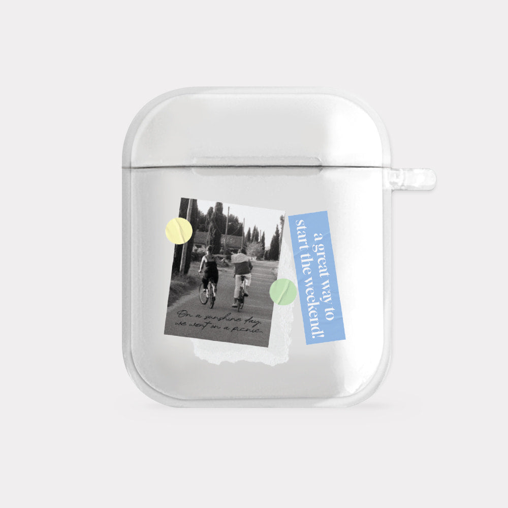 [Mademoment] Spring Moments Sticker Design Clear AirPods Case