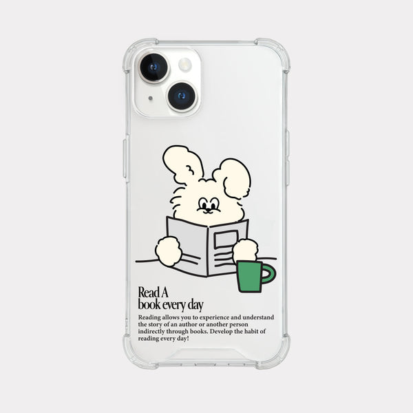 [Mademoment] Reading Butty Design Clear Phone Case (4 Types)