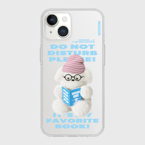[THENINEMALL] Do Not Disturb Puppy Clear Phone Case (3 types)