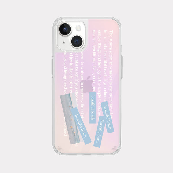 [Mademoment] Whisper Wave Design Glossy Mirror Phone Case