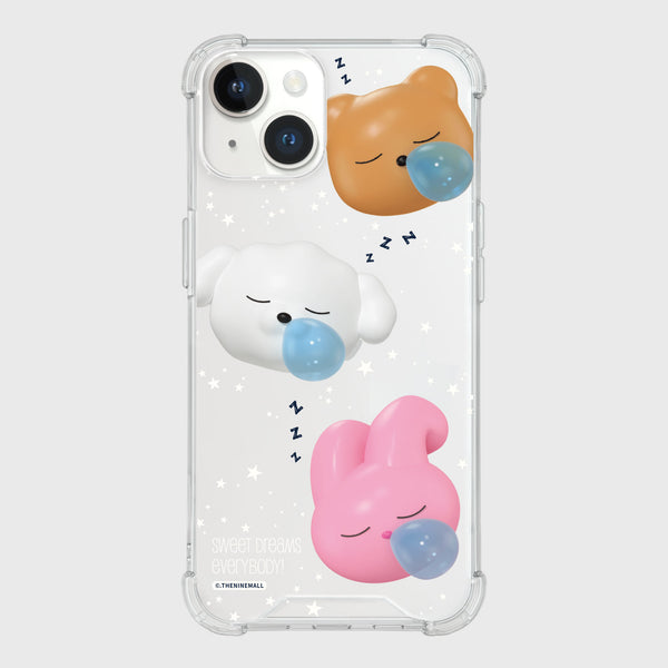 [THENINEMALL] Pattern Sweet Dreams Clear Phone Case (3 types)