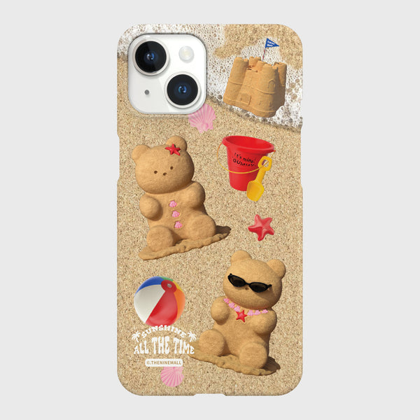 [THENINEMALL] Pattern Sand Gummy Hard Phone Case (2 types)