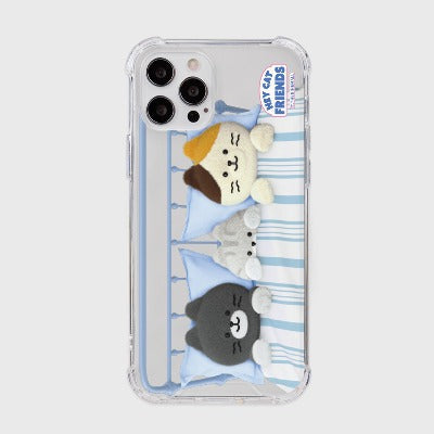 [THENINEMALL] Good Night Hey Cat Clear Phone Case (3 types)