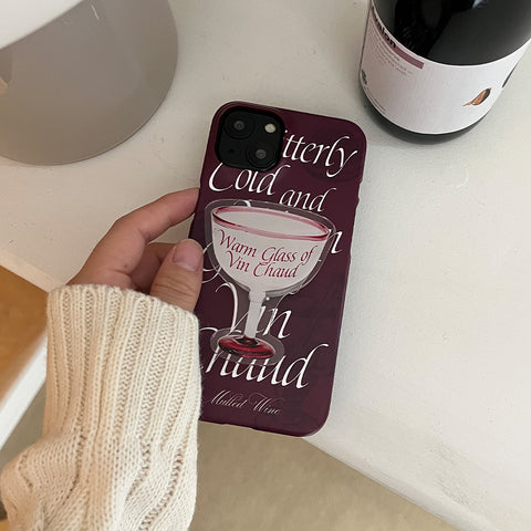 [Mademoment] Glass Of Vin Chaud Design Phone Case