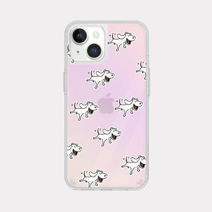 [Mademoment] Another Dog Pattern Design Glossy Mirror Phone Case