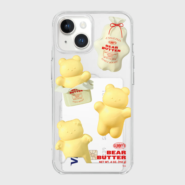 [THENINEMALL] Pattern Butter Gummy Clear Phone Case (3 types)